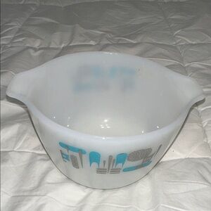 My Blue Heaven atomic bowl with two spouts 7 inches in diameter